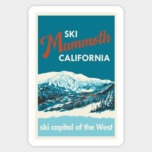 Ski Mammoth Mountain Vintage Ski Poster Sticker